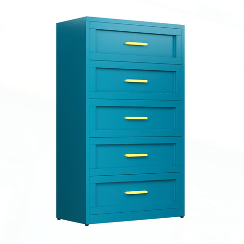 Metal dresser for bedroom - dresser, blue