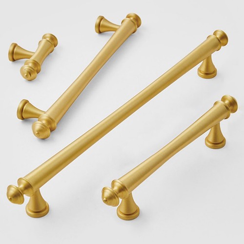 Brushed brass dresser handles - brushed,