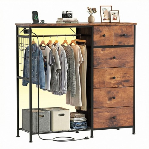 Fabric drawers dresser - fabric,