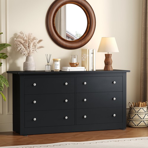 Drawer double dresser - 6-drawer,