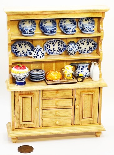 Dolls house pine kitchen - dolls,