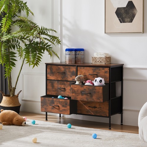 Fabric drawers dresser - fabric,