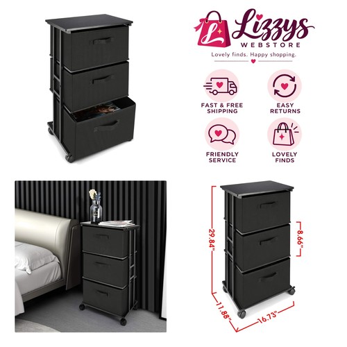 Classic black dresser storage - black,